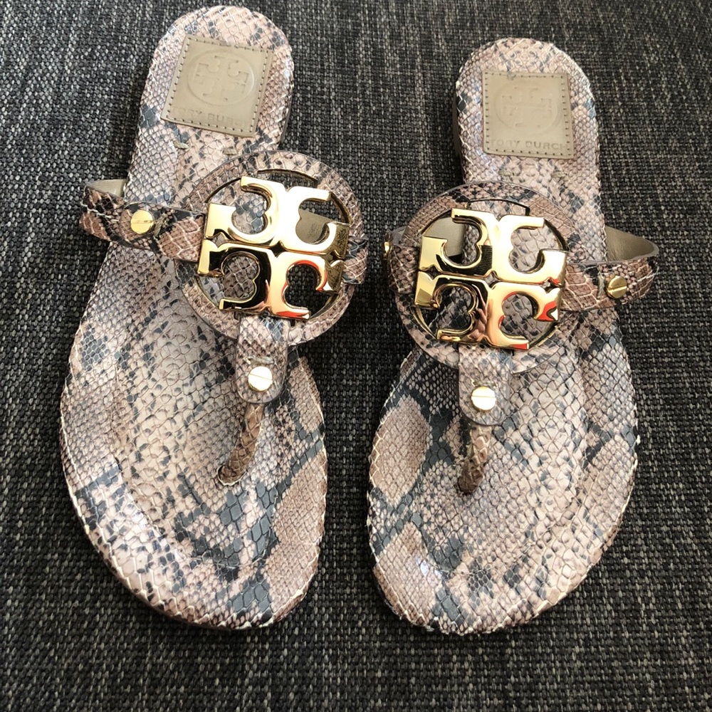 Tory Burch snakeskin print sandals size 6